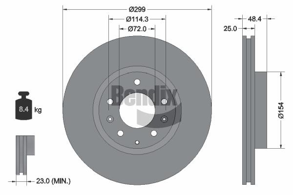 Bendix USA BDS1646 Brake disc BDS1646 BDS1646 Bendix USA Brake disc