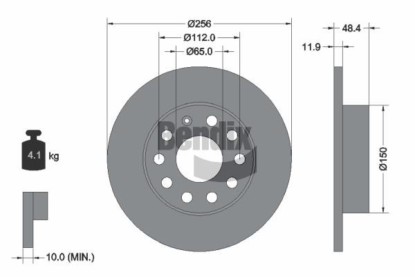 Bendix USA BDS1049 Brake disc BDS1049 BDS1049 Bendix USA Brake disc