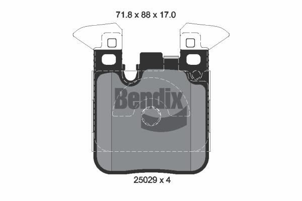 Bendix USA BPD1510 Brake Pad Set, disc brake BPD1510