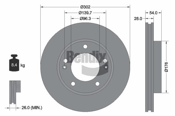 Bendix USA BDS1713 Brake disc BDS1713 BDS1713 Bendix USA Brake disc