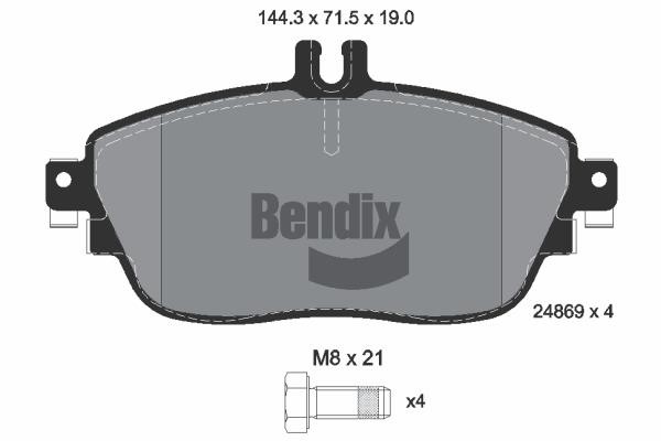 Bendix USA BPD1047 Brake Pad Set, disc brake BPD1047