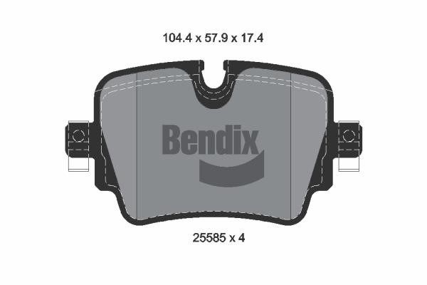 Bendix USA BPD2253 Brake Pad Set, disc brake BPD2253