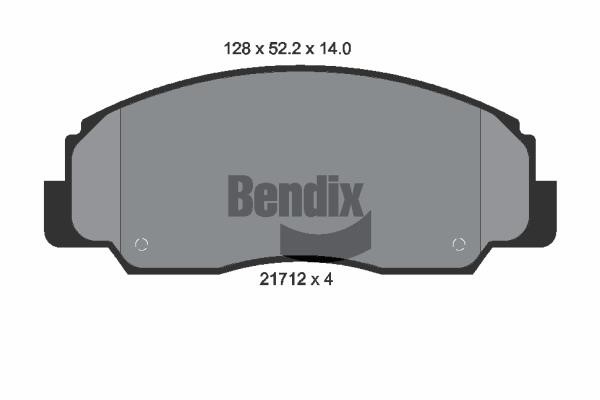 Bendix USA BPD1836 Brake Pad Set, disc brake BPD1836