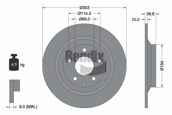 Bendix USA BDS1652 Brake disc BDS1652 BDS1652 Bendix USA Brake disc
