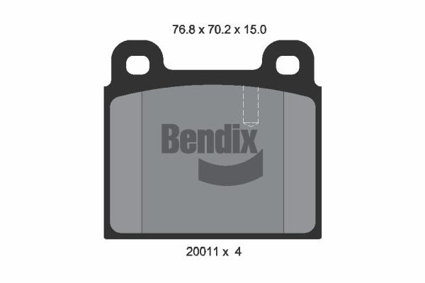 Bendix USA BPD1675 Brake Pad Set, disc brake BPD1675