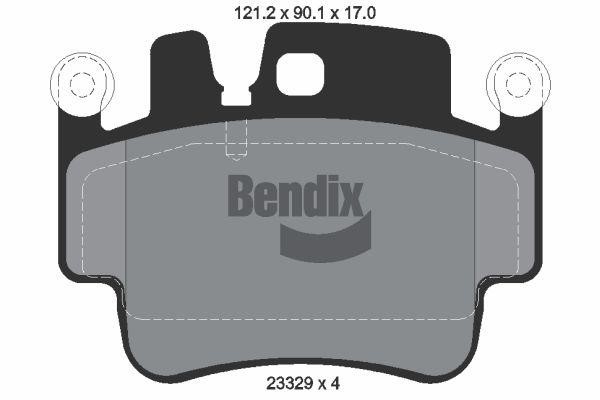 Bendix USA BPD1961 Brake Pad Set, disc brake BPD1961