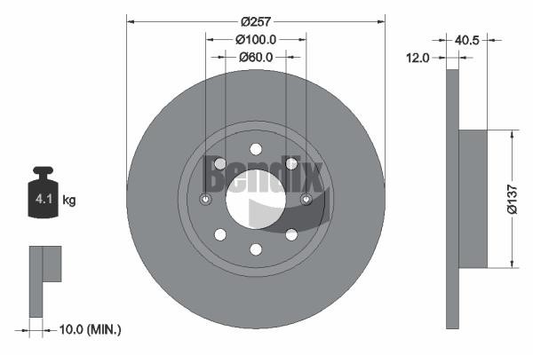 Bendix USA BDS1297 Brake disc BDS1297 BDS1297 Bendix USA Brake disc