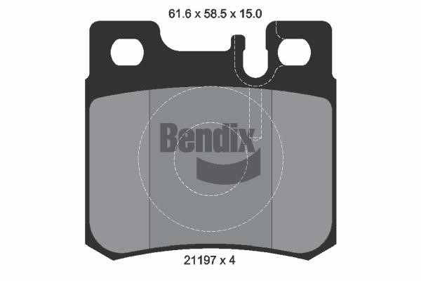 Bendix USA BPD1765 Brake Pad Set, disc brake BPD1765