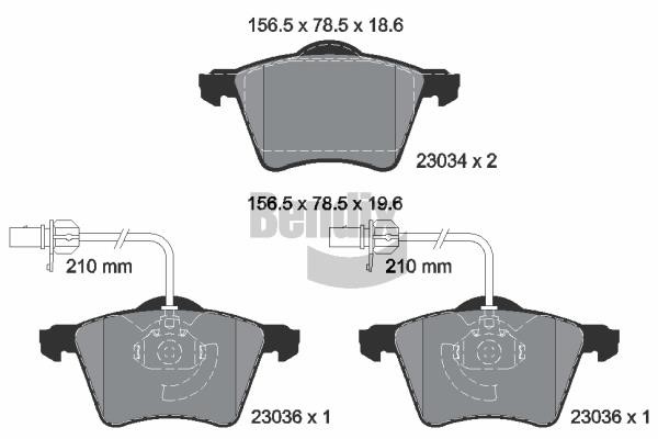 Bendix USA BPD1906 Brake Pad Set, disc brake BPD1906