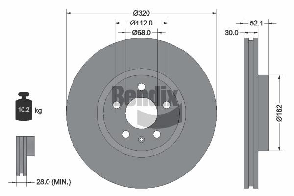 Bendix USA BDS1142HC Brake disc BDS1142HC BDS1142HC Bendix USA Brake disc