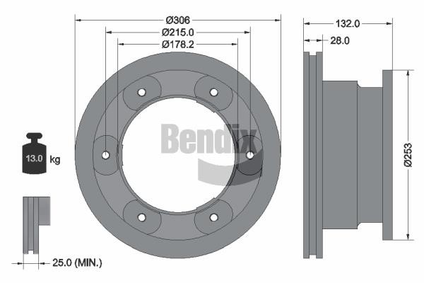 Bendix USA BDS1379 Brake disc BDS1379 BDS1379 Bendix USA Brake disc