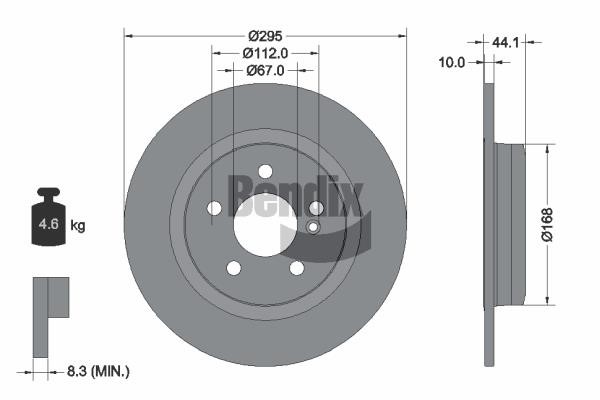 Bendix USA BDS1410 Brake disc BDS1410 BDS1410 Bendix USA Brake disc