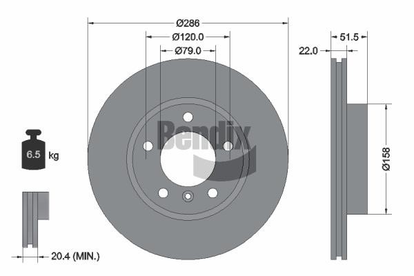 Bendix USA BDS1141HC Brake disc BDS1141HC BDS1141HC Bendix USA Brake disc