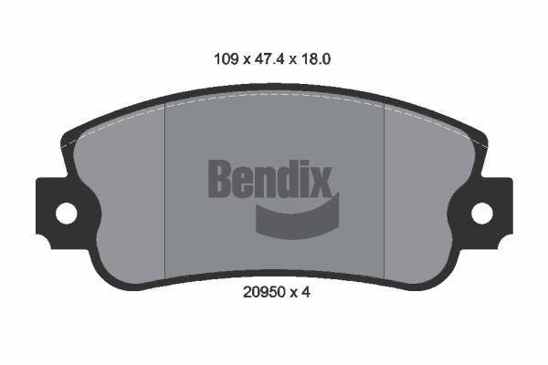 Bendix USA BPD1111 Brake Pad Set, disc brake BPD1111