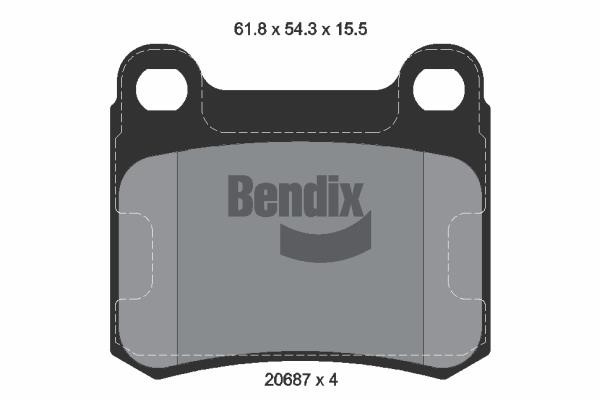BPD1512 Bendix USA Brake pad set