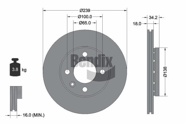 Bendix USA BDS1144 Brake disc BDS1144 BDS1144 Bendix USA Brake disc