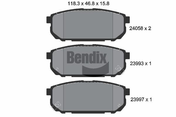 Bendix USA BPD2085 Brake Pad Set, disc brake BPD2085