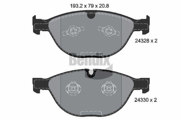Bendix USA BPD2129 Brake Pad Set, disc brake BPD2129