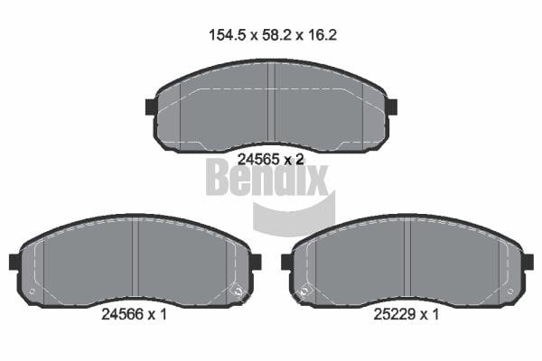 Bendix USA BPD2172 Brake Pad Set, disc brake BPD2172