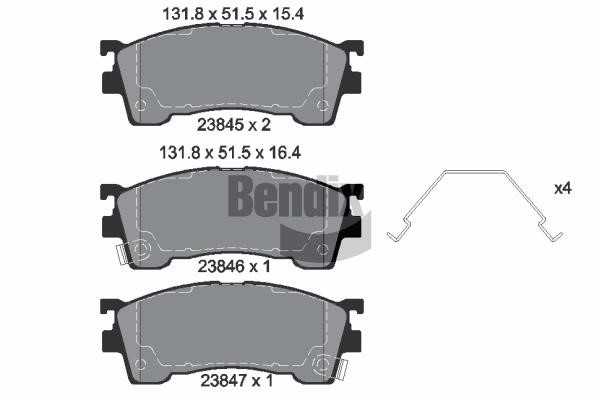 Bendix USA BPD2055 Brake Pad Set, disc brake BPD2055