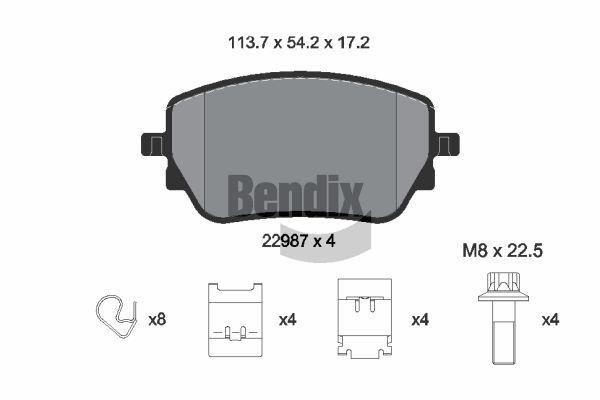Bendix USA BPD2349 Brake Pad Set, disc brake BPD2349