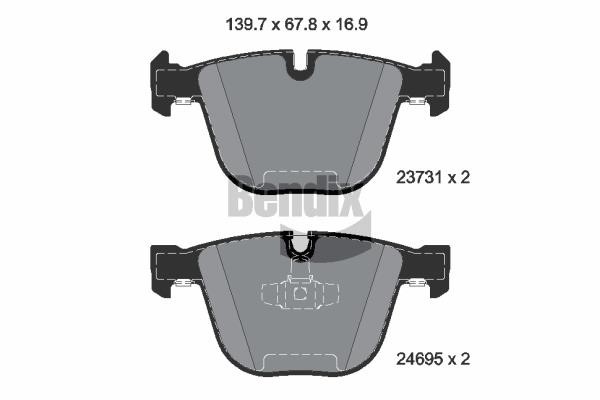 Bendix USA BPD2030 Brake Pad Set, disc brake BPD2030