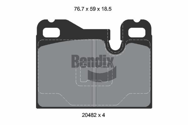 Bendix USA BPD1709 Brake Pad Set, disc brake BPD1709