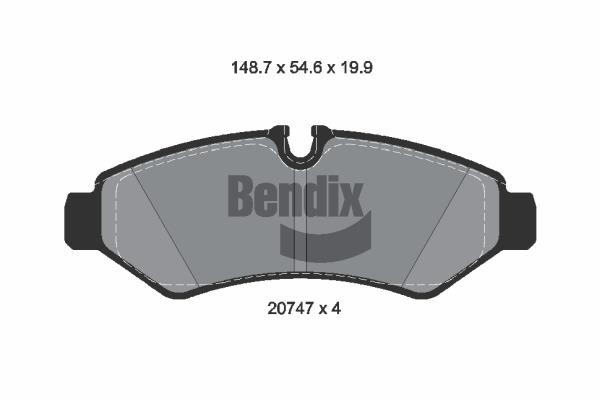 Bendix USA BPD1632 Brake Pad Set, disc brake BPD1632