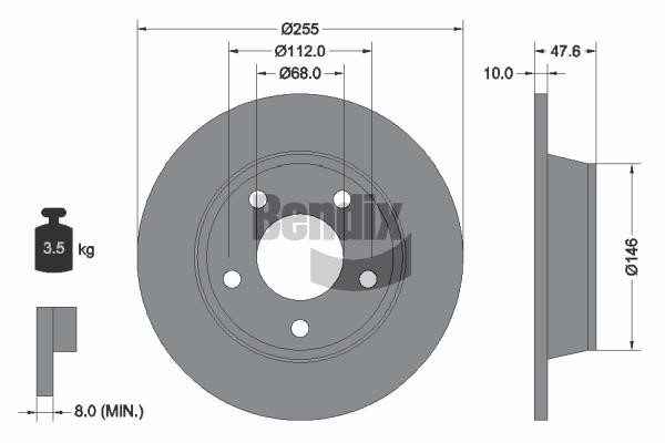 Bendix USA BDS1711 Brake disc BDS1711 BDS1711 Bendix USA Brake disc
