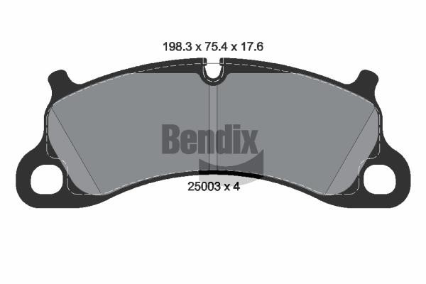 Bendix USA BPD2215 Brake Pad Set, disc brake BPD2215