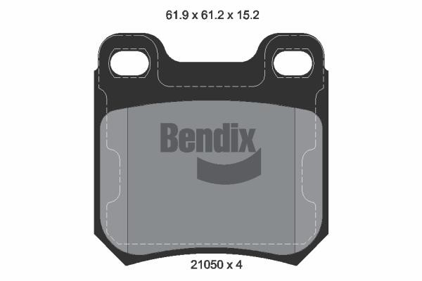 Bendix USA BPD1744 Brake Pad Set, disc brake BPD1744