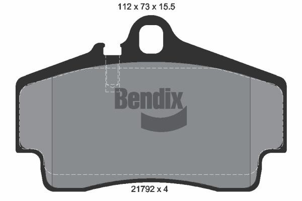 Bendix USA BPD1846 Brake Pad Set, disc brake BPD1846