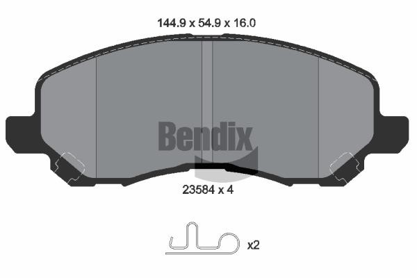 Bendix USA BPD1505 Brake Pad Set, disc brake BPD1505