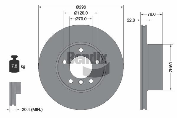 Bendix USA BDS1227HC Brake disc BDS1227HC BDS1227HC Bendix USA Brake disc