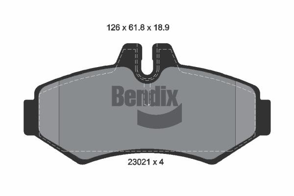 Bendix USA BPD1905 Brake Pad Set, disc brake BPD1905