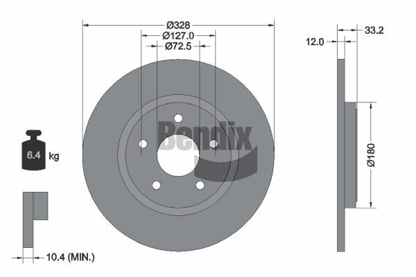 Bendix USA BDS1784 Brake disc BDS1784 BDS1784 Bendix USA Brake disc