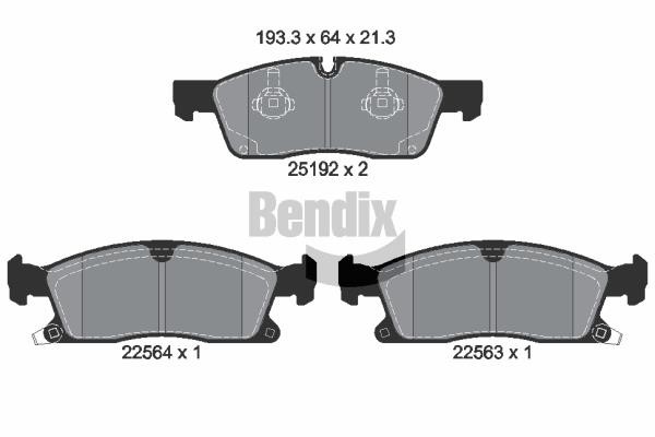 Bendix USA BPD1579 Brake Pad Set, disc brake BPD1579