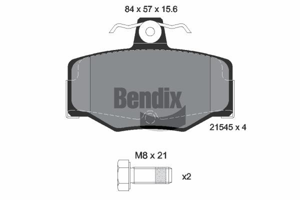 Bendix USA BPD1474 Brake Pad Set, disc brake BPD1474