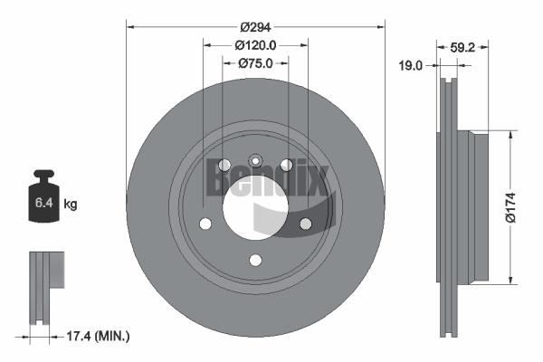 Bendix USA BDS1216 Brake disc BDS1216 BDS1216 Bendix USA Brake disc