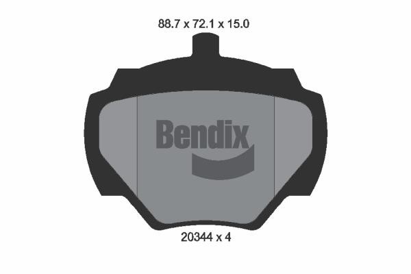 Bendix USA BPD1697 Brake Pad Set, disc brake BPD1697