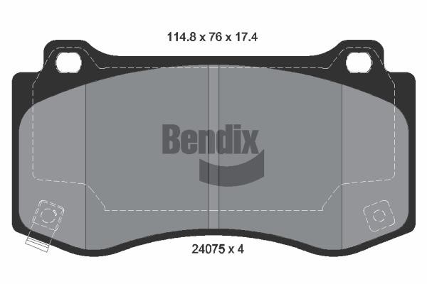 Bendix USA BPD2089 Brake Pad Set, disc brake BPD2089