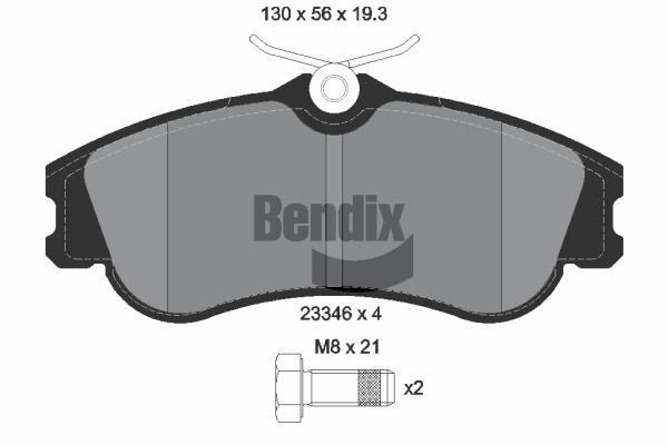 Bendix USA BPD1316 Brake Pad Set, disc brake BPD1316