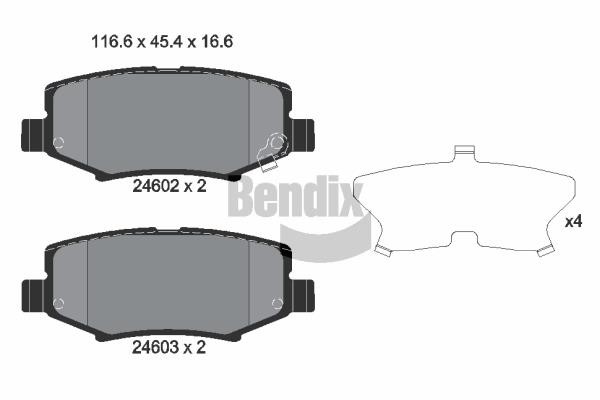 Bendix USA BPD2178 Brake Pad Set, disc brake BPD2178