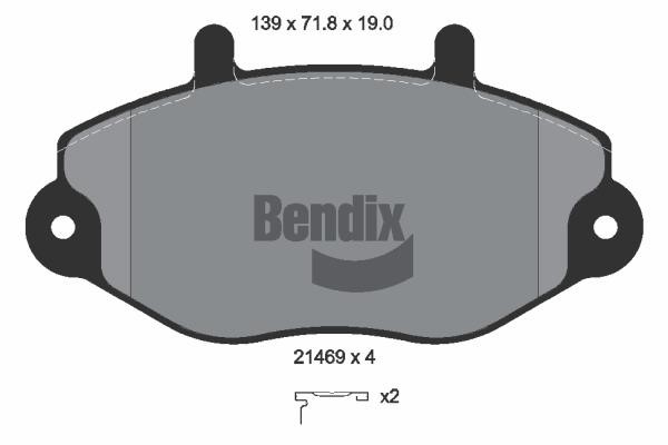 Bendix USA BPD1794 Brake Pad Set, disc brake BPD1794