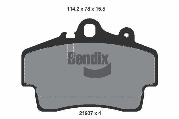 Bendix USA BPD1865 Brake Pad Set, disc brake BPD1865