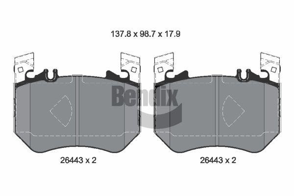 Bendix USA BPD2368 Brake Pad Set, disc brake BPD2368