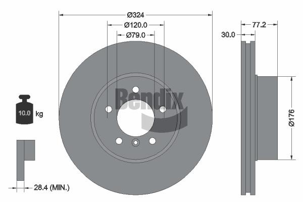 Bendix USA BDS1087HC Brake disc BDS1087HC BDS1087HC Bendix USA Brake disc