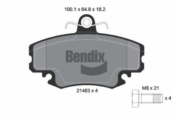 Bendix USA BPD1468 Brake Pad Set, disc brake BPD1468