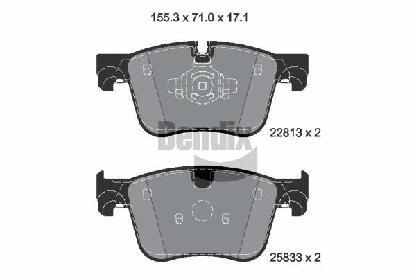 Bendix USA BPD1573 Brake Pad Set, disc brake BPD1573