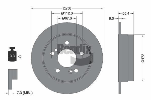 Bendix USA BDS1647 Brake disc BDS1647 BDS1647 Bendix USA Brake disc